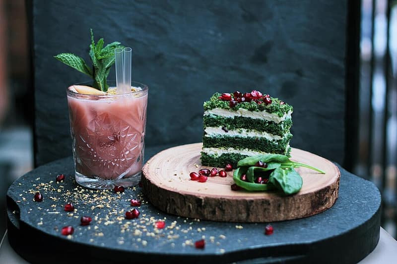 A slice of layered cake